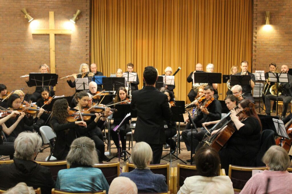 orchestra performing at New Horizons Tower